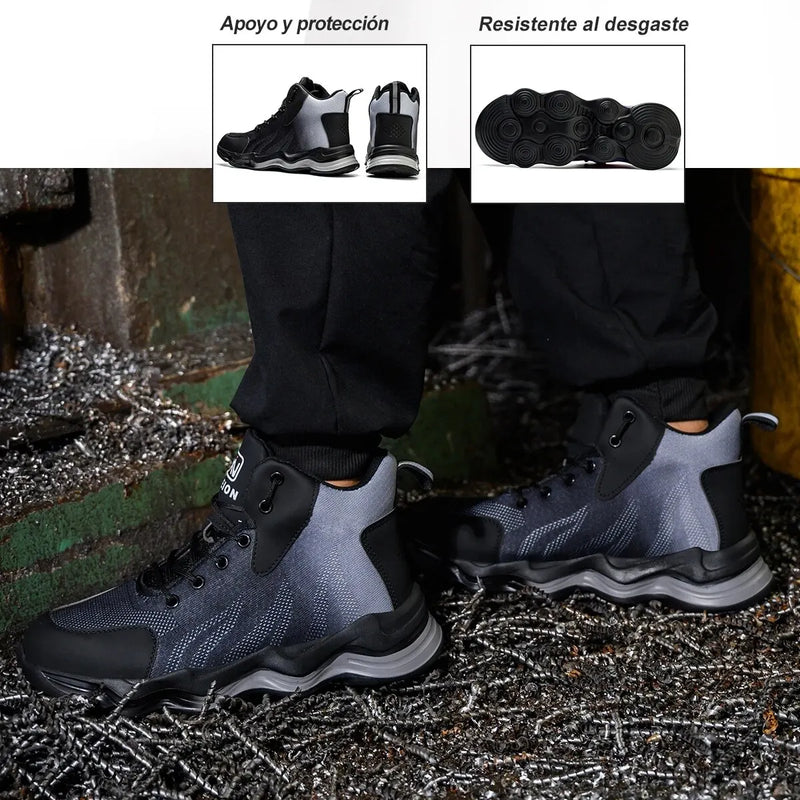 Men Safety Work Shoes Anti-Smash Anti-Puncture Industrial Shoes