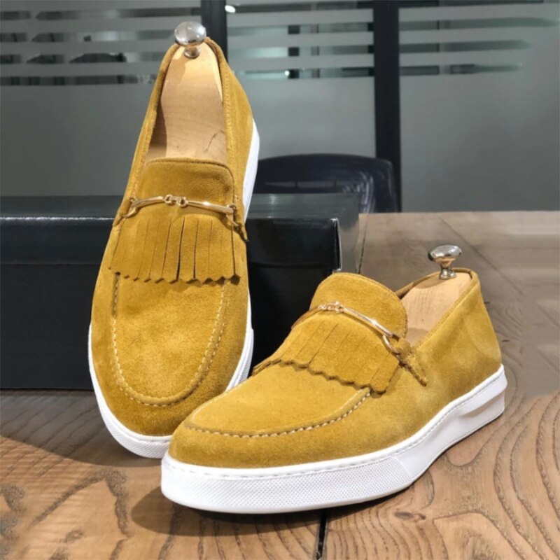 Men Vulcanize Loafers Solid Slip-on Sneakers Shoes