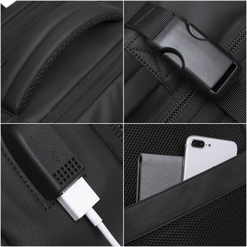 ReiserucksackErweiterbare USB-Tasche mit großem Fassungsvermögen