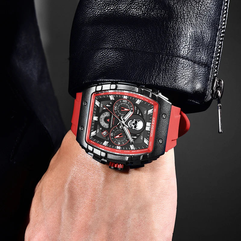 Men Luxury Wristwatch Sport Silicone Strap