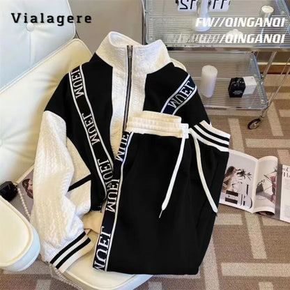 Casual Vintage Two-piece Set Women Long Sleeve