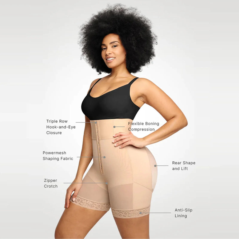 Bandage High Waisted Body Shaper Shorts Shapewear for Women