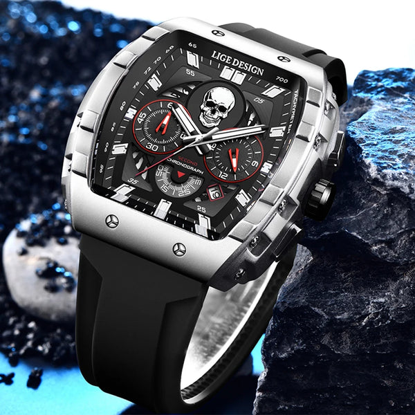 Chronograph Waterproof Luminous Watches Silicone Strap