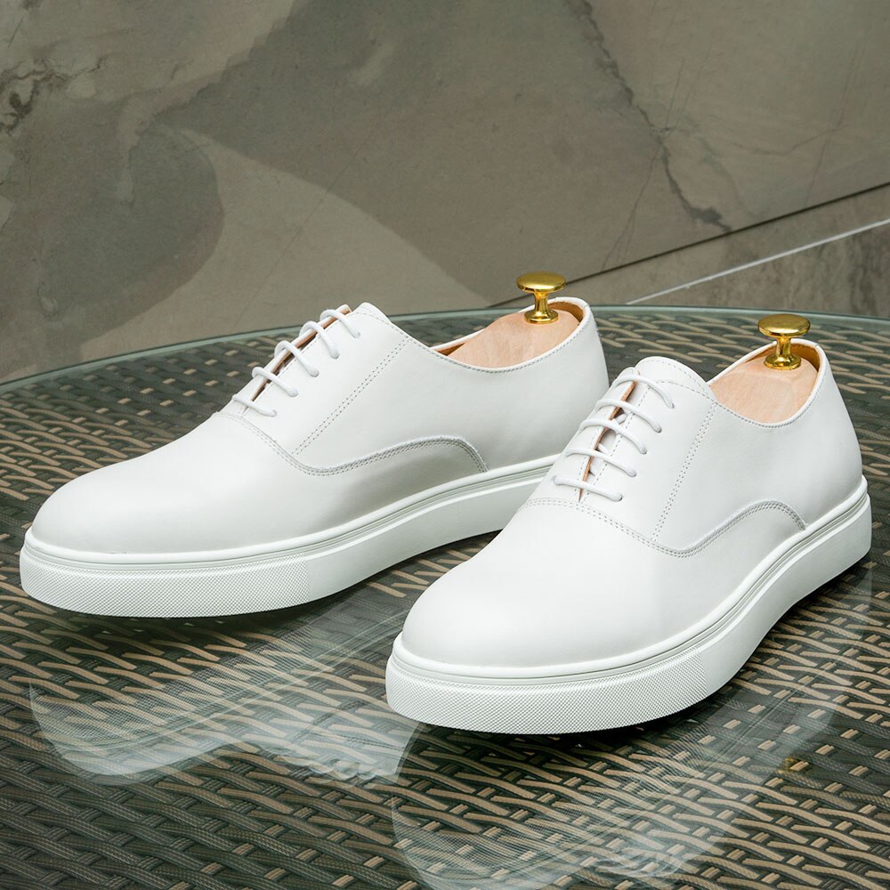 Men's Genuine Leather Casual Shoes Classic Lace-up