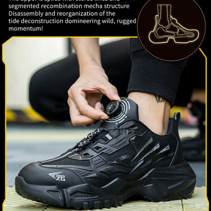 Chaussures de sécurité de haute qualité Hommes Boucle rotative en fil d'acier