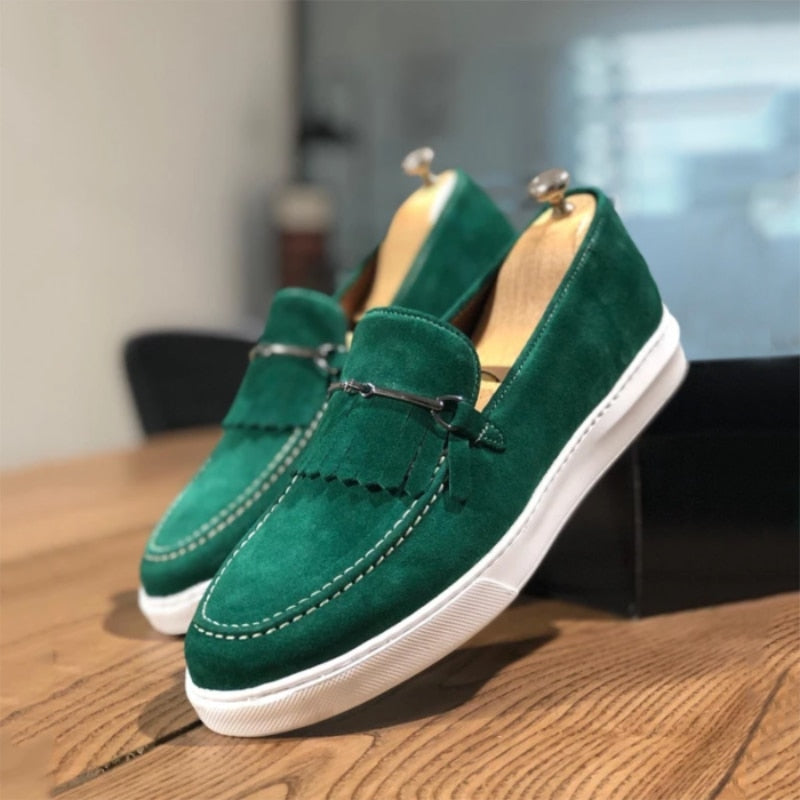 Men Vulcanize Loafers Solid Slip-on Sneakers Shoes