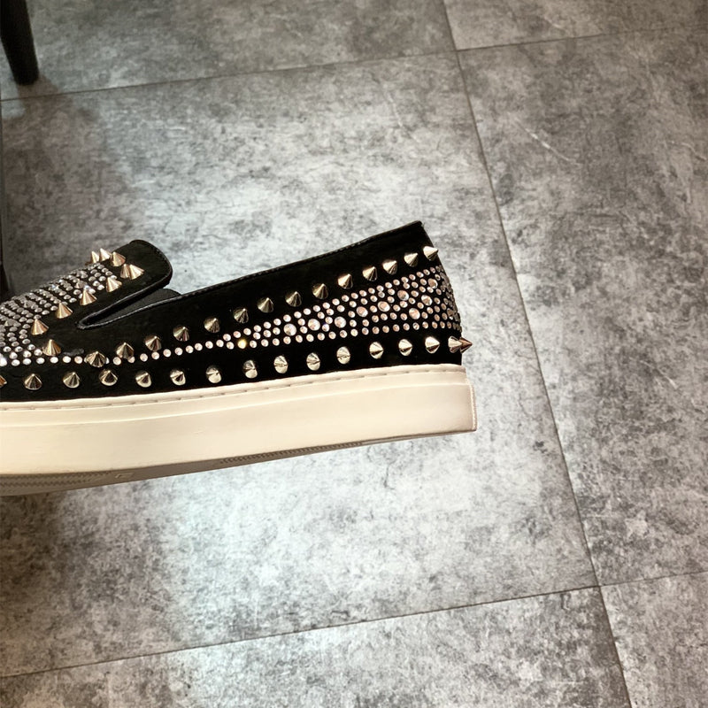 Luxury Designer Shoes Spiked Diamond