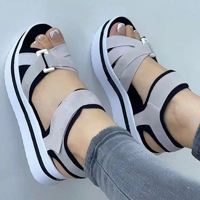 Women Heels Summer Sandals Platform Soft Wedges