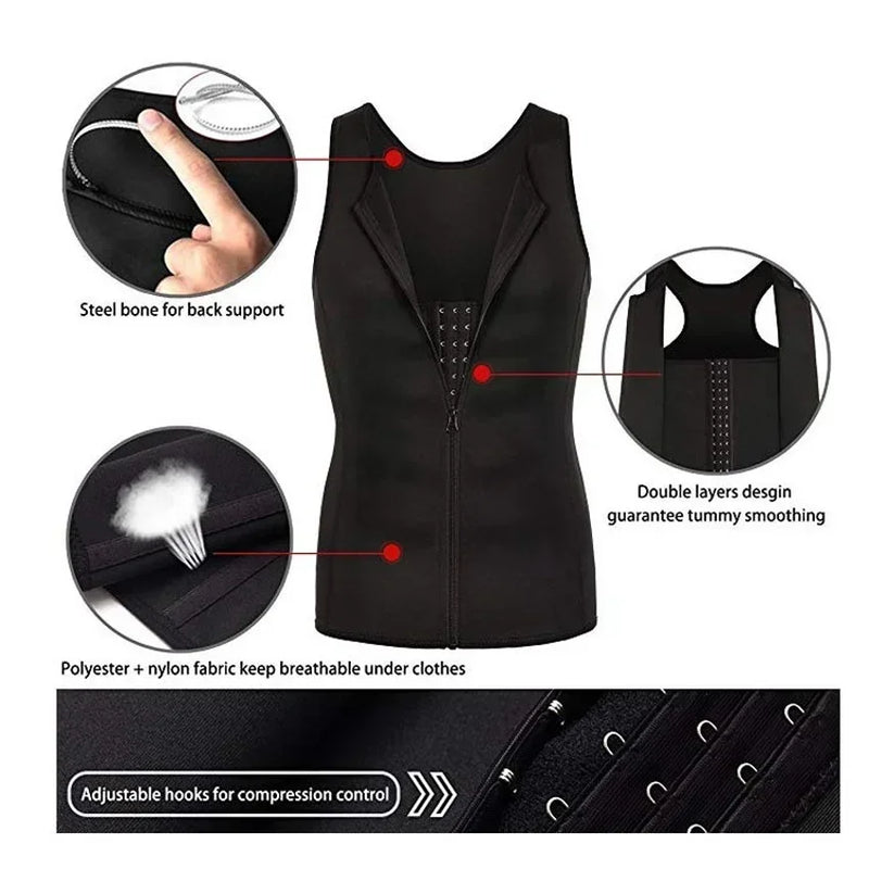 Men Body Shaper abdomen Corset Sweat Slimming Belt