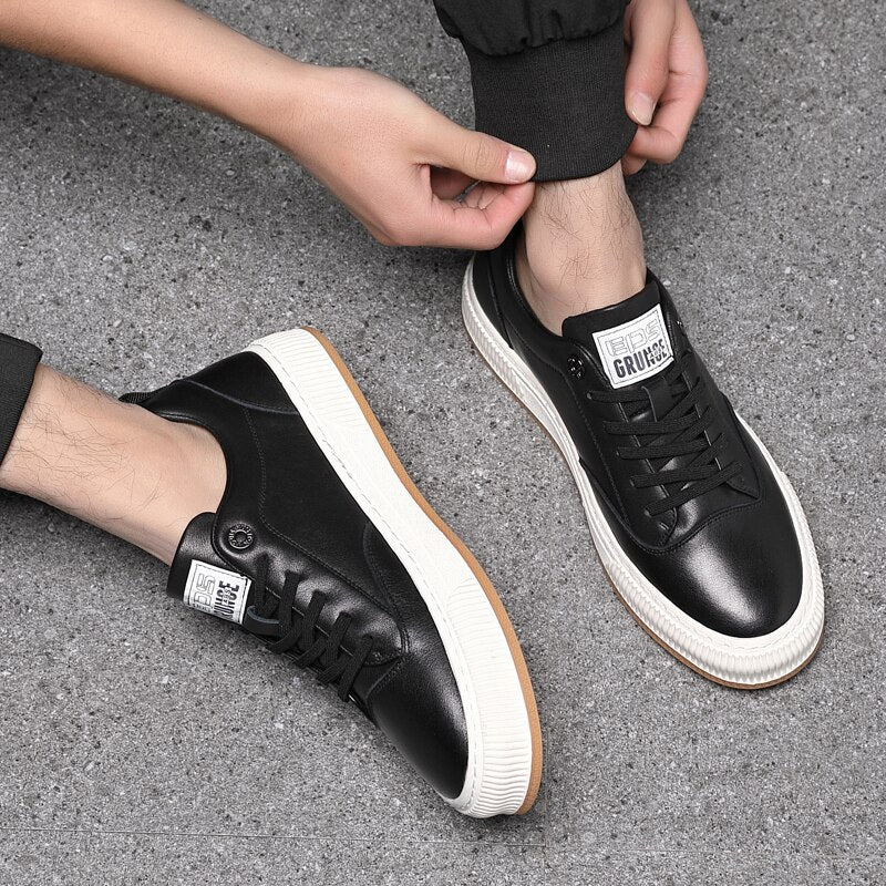 Fashion Comfortable Shoe Men Sneakers Genuine Leather