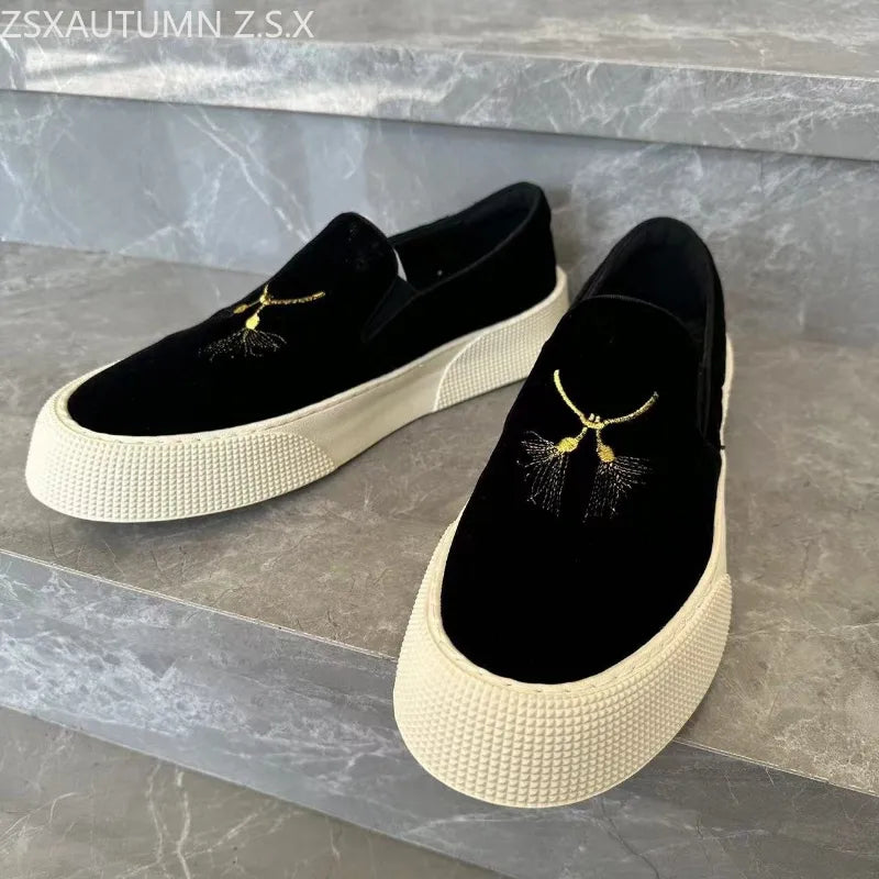 Luxury Flat Skate Shoes Trend Loafers Platform