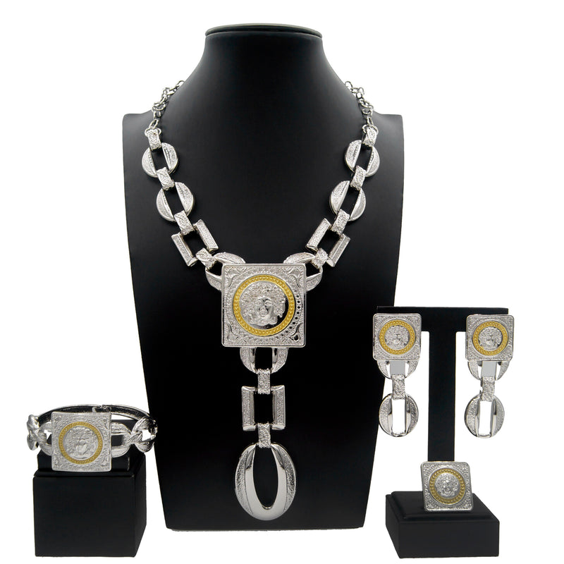Hot Sale Fashion Woman Jewelry Set [Necklace, Earrings, Ring & Bracelet]