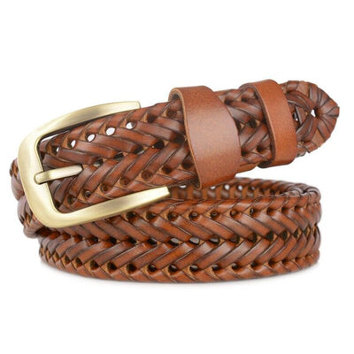 Leather Men Belt High Quality Alloy Pin Buckle
