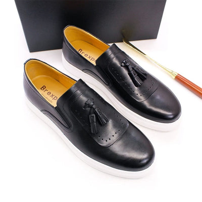 Leather Casual Shoes Tassels High-end