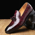 Men Classic Brown Dress Loafers, Elegant Shoes Luxury