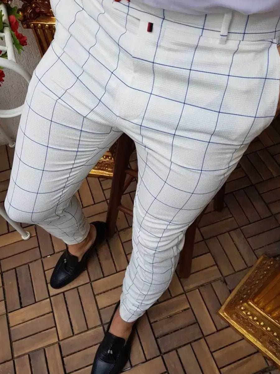 Hosen Modische mehrfarbige karierte Anzughose
