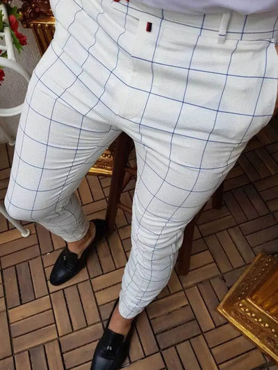 Pants Fashion Multicolor Plaid Suit Pants