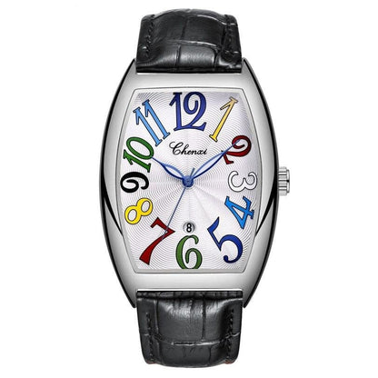 Business Clock Leather Strap Quartz Wristwatches Men Watch