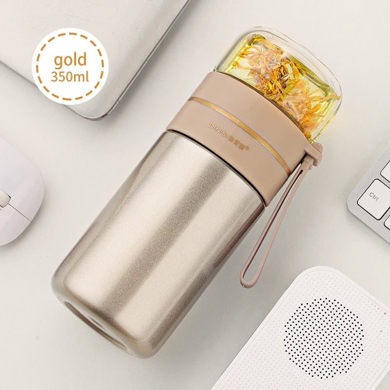 Stainless Steel Thermos Bottle with Tea Infuser