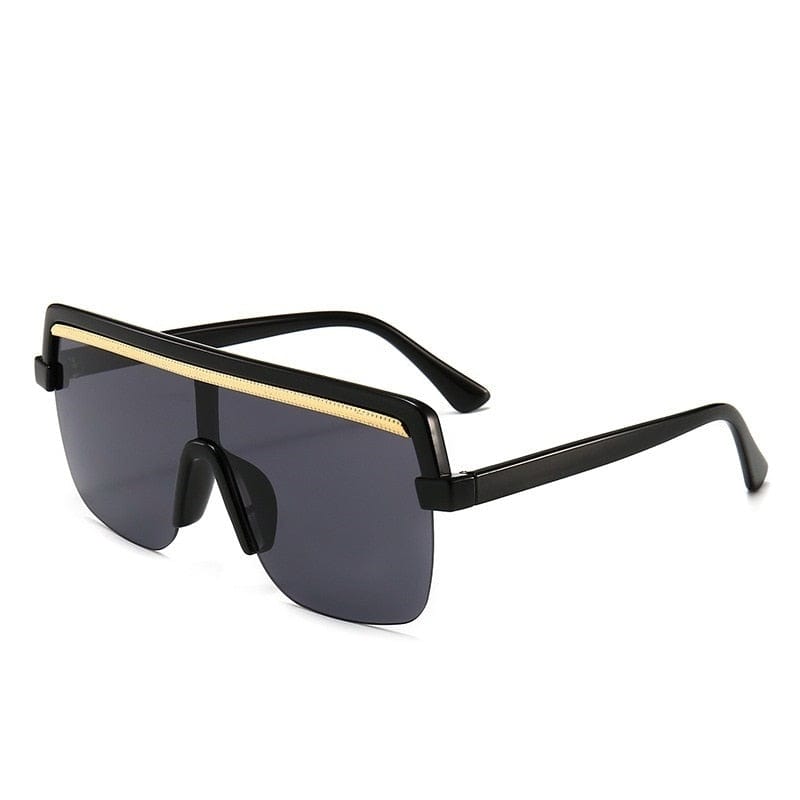 Retro Brand Design Flat Top Rectangle Sunglasses