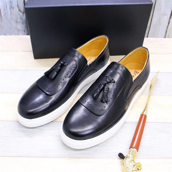 Leather Casual Shoes Tassels High-end