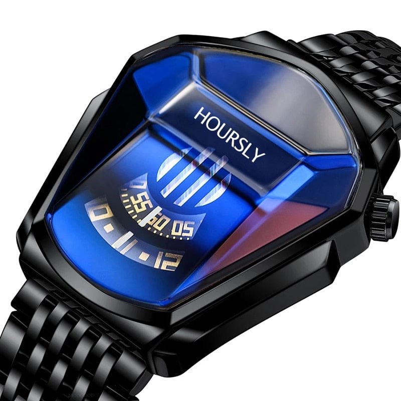 Luxuriöse, trendige, coole Herren-Armbanduhr aus Edelstahl