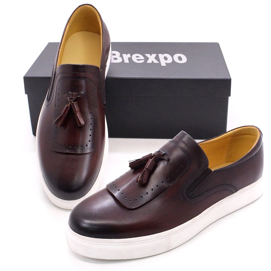 Leather Casual Shoes Tassels High-end