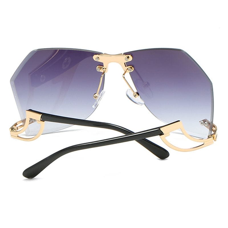 Damen-Markendesigner-Legierungsrahmen-Übergröße-Sonnenbrille
