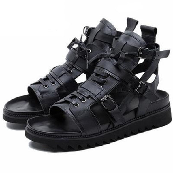 Sandals Genuine Leather Flats Moccasins High Top