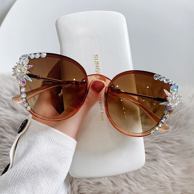 Women Cat Eye Round Sunglasses