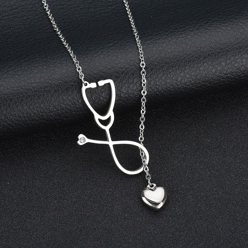 Heart Pendant Necklace Nurse Medical for Women