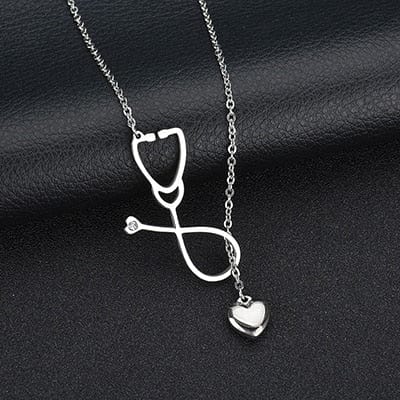 Herz-Anhänger-Halskette, Krankenschwester, medizinisch, für Frauen