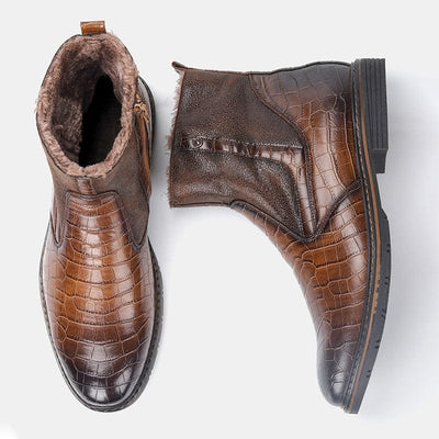 Leather Men Winter Boots Handmade