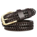 Leather Men Belt High Quality Alloy Pin Buckle