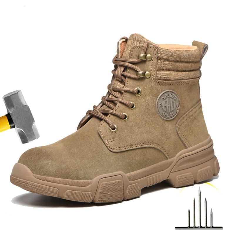 Zapatos de trabajo con puntera de acero suave y cómoda anti-aplastamiento