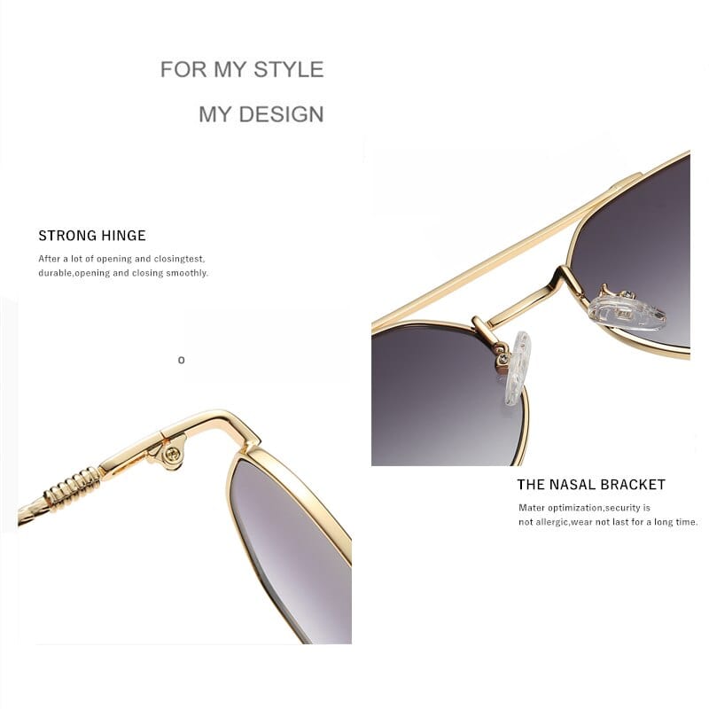 Luxury Fashion Square Retro Sunglasses