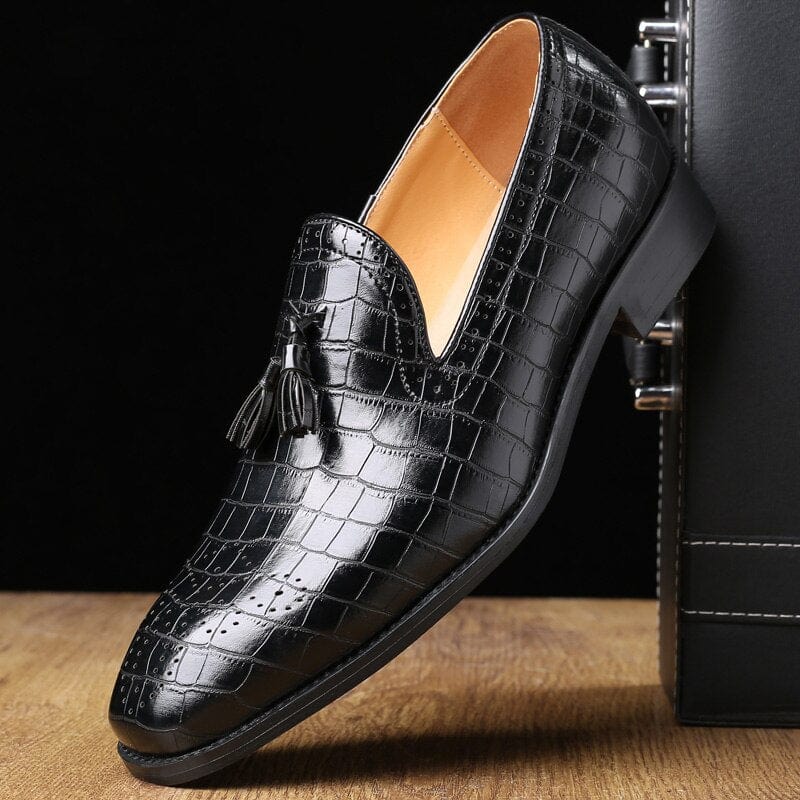 Mocassins habillés marron classiques pour hommes, chaussures élégantes de luxe