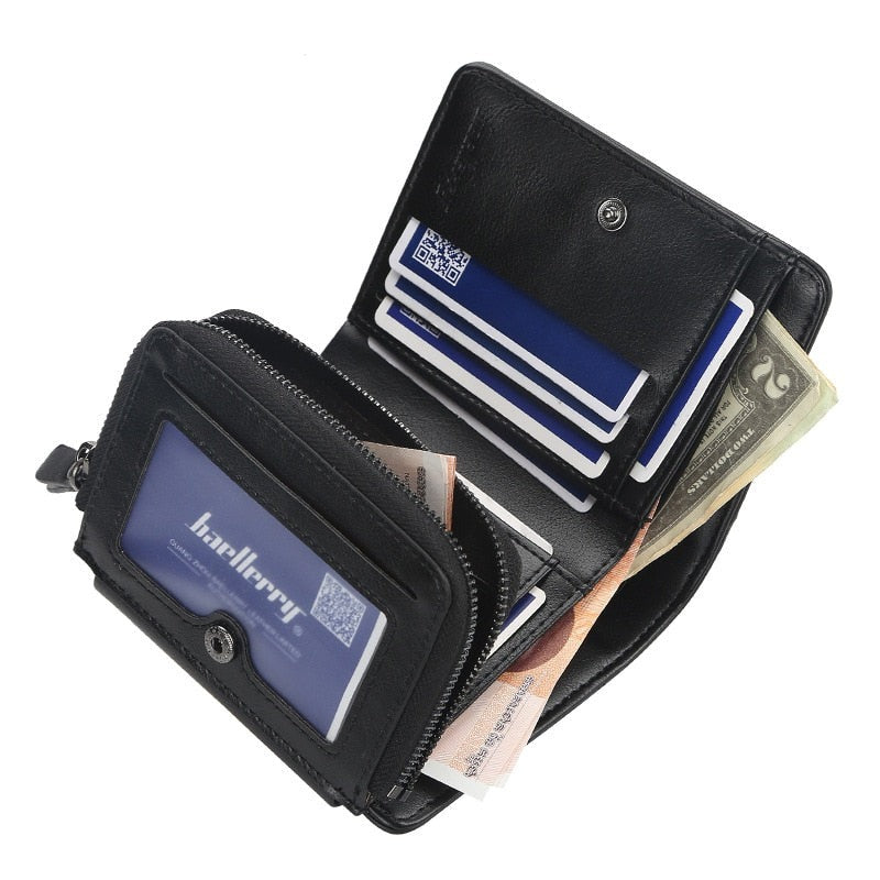 Leather Men Wallets High Quality Anti RFID