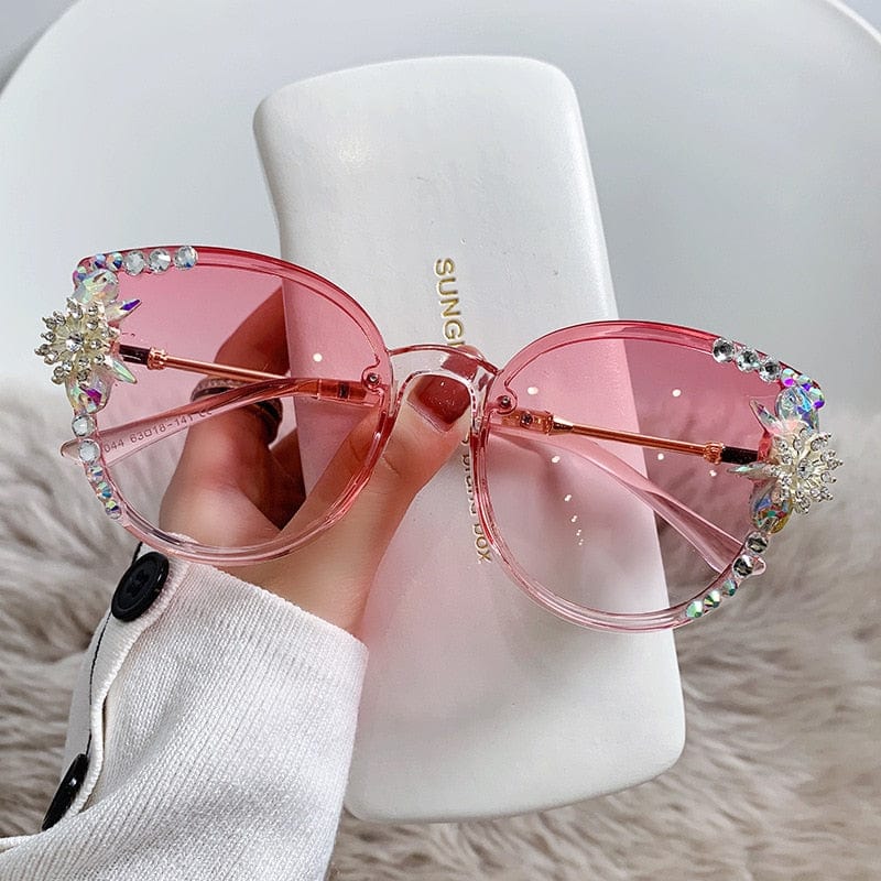 Runde Cat-Eye-Sonnenbrille für Damen