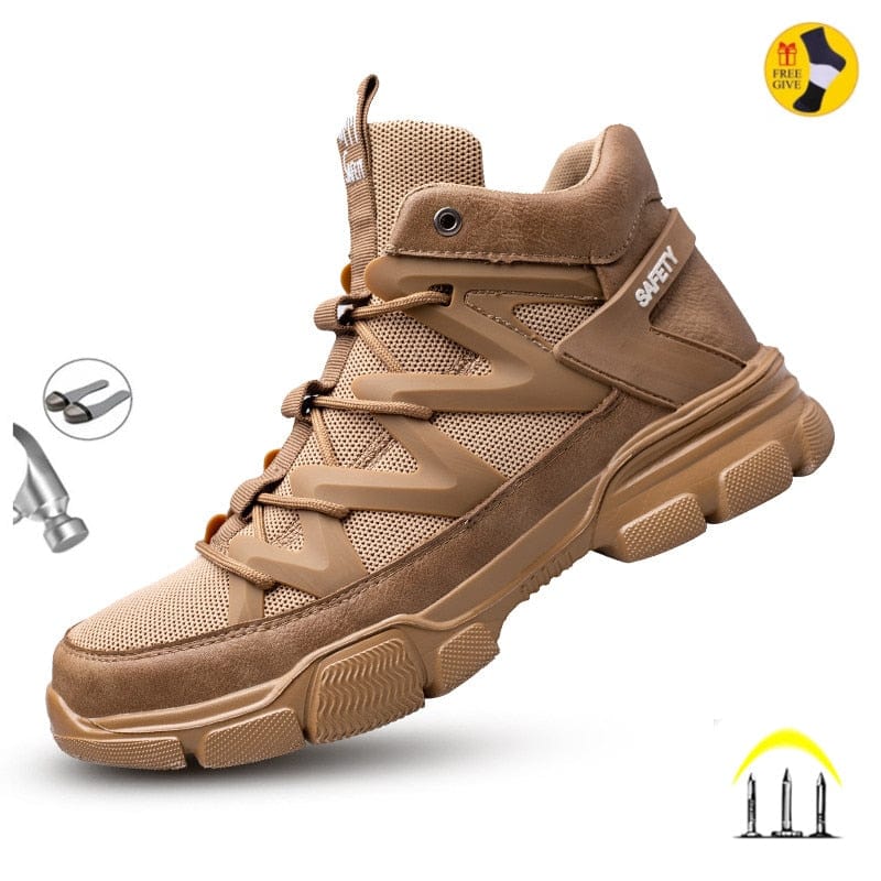 Work Boots Indestructible Safety Shoes with Steel Toe
