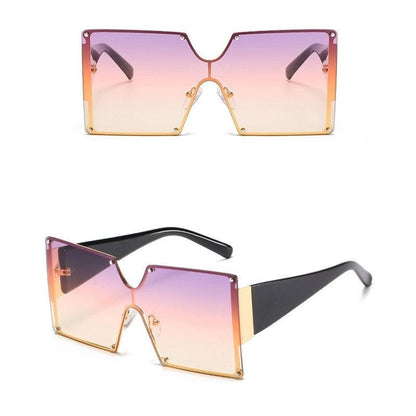 Luxuriöse, übergroße, quadratische Sonnenbrille