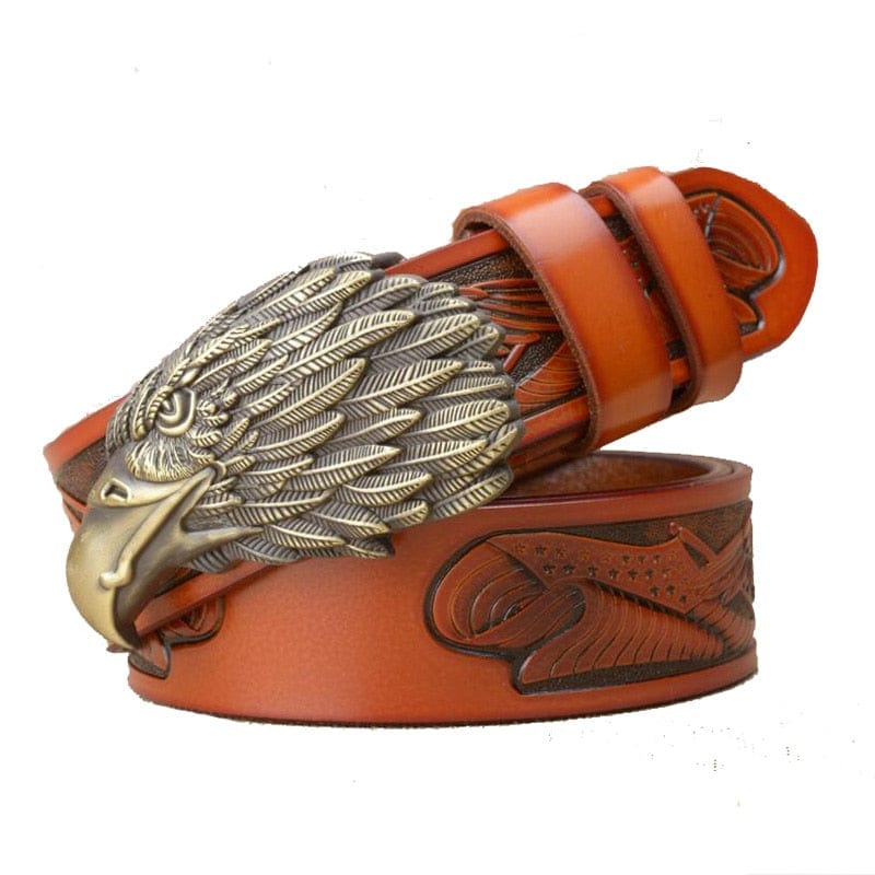 Cinturón de hombre Hebilla de cabeza de águila de moda