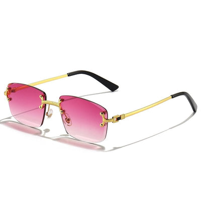 Rimless Square Sunglasses Men TOP Quality