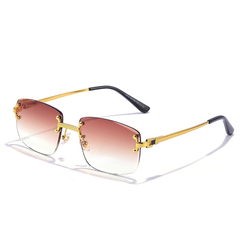 Randlose quadratische Sonnenbrille Herren TOP Qualität