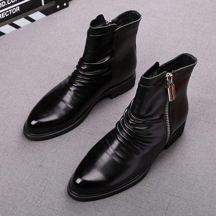 Elegante Chelsea-Stiefel aus schwarzem, weichem Leder