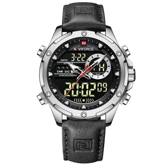 Militär-Sport-Herren-Armbanduhr, Chronograph, Quarz