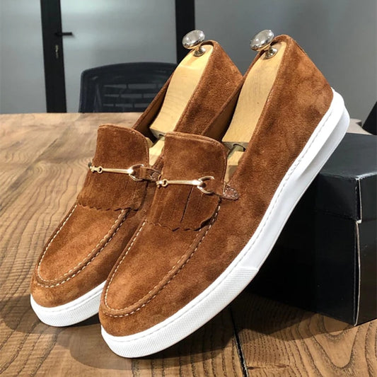 Men Vulcanize Loafers Solid Slip-on Sneakers Shoes