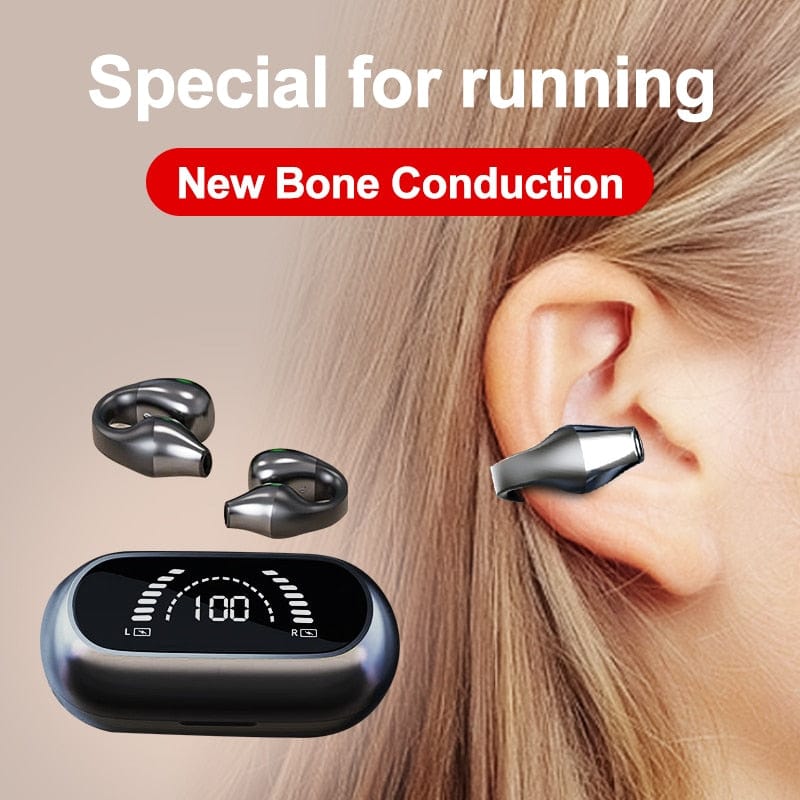 Casque d'écoute à conduction osseuse avec clip d'oreille sans fil 