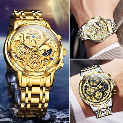 Gold Skeleton Style 24 Hour Day Night New