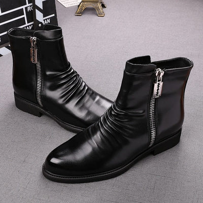 Dress Chelsea boots black soft leather